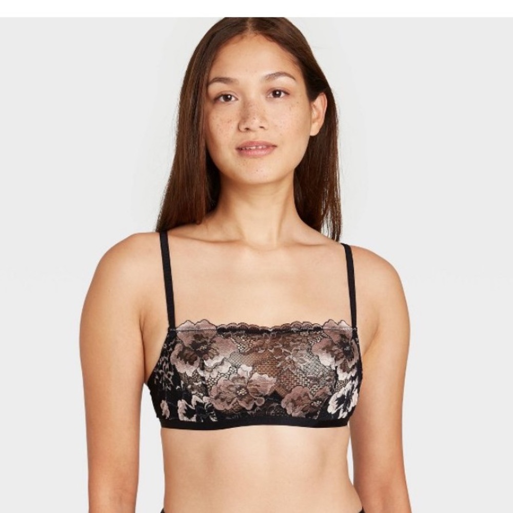 NWT Auden Women’s Lace Bralette Underwire Black - Picture 3 of 5